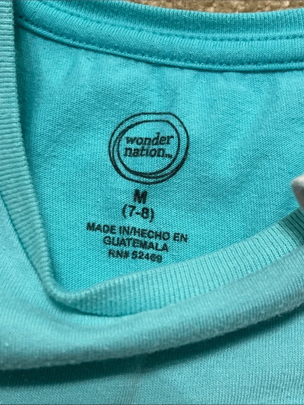 Girls' Parrot Graphic Short Sleeve Tee & Aqua Crewneck Top, size 7/8